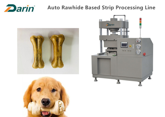 Twin Molds Rawhide Dog Bone Making Machine Perawatan Gigi 20T / 60T
